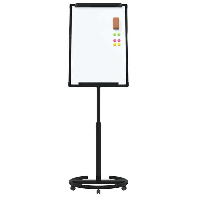 Magnetinė lenta su ratu Juoda ir Balta 62 x 62,5 x 197 cm EPS