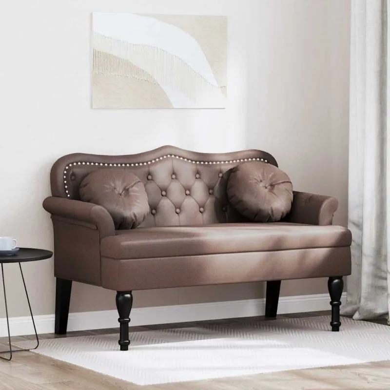 Česterfildo suolas Ruda 120,5 x 65 x 75 cm Dirbtinė oda
