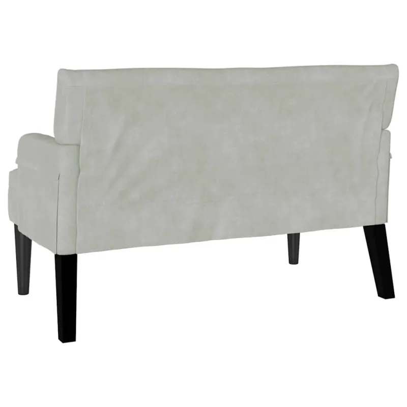 Česterfildo suolas Šviesiai pilka 112 x 65,5 x 75 cm Aksomas
