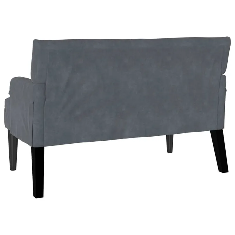 Česterfildo suolas Tamsiai pilka 112 x 65,5 x 75 cm Aksomas