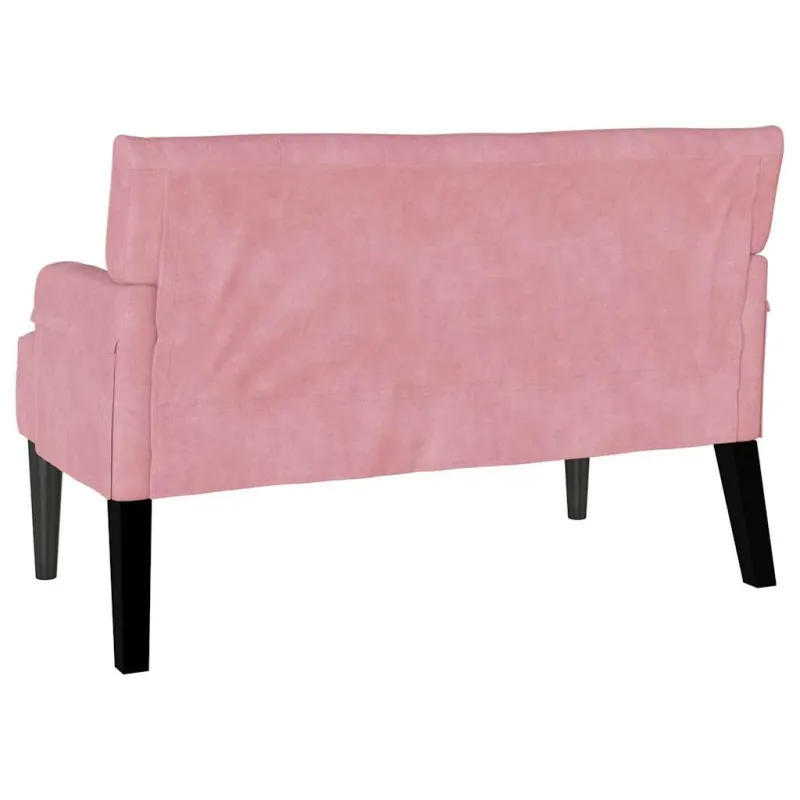 Česterfildo suolas Rožinė 112 x 65,5 x 75 cm Aksomas