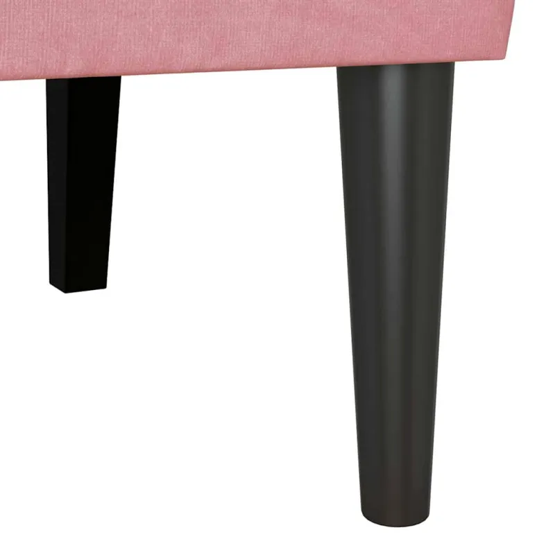 Česterfildo suolas Rožinė 112 x 65,5 x 75 cm Aksomas