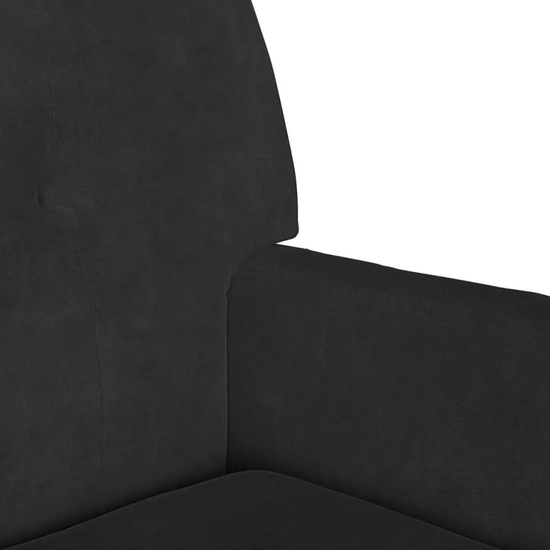 Česterfildo suolas Juoda 112 x 65,5 x 75 cm Aksomas