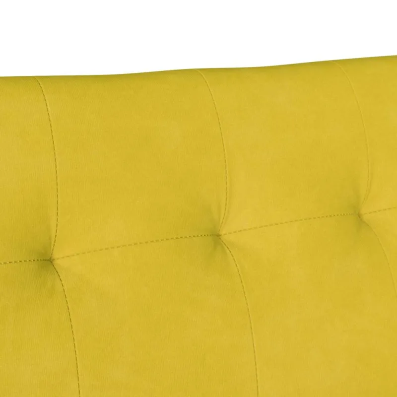 Česterfildo suolas Geltona 112 x 65,5 x 75 cm Aksomas