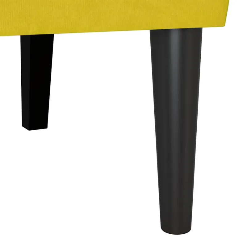 Česterfildo suolas Geltona 112 x 65,5 x 75 cm Aksomas