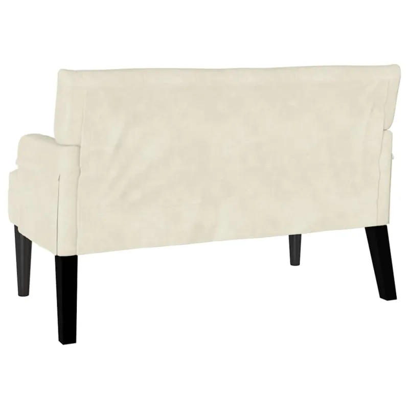 Česterfildo suolas Kreminė 112 x 65,5 x 75 cm Aksomas