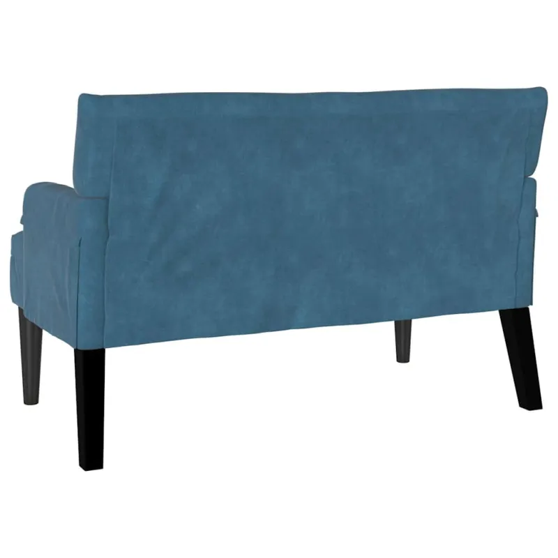 Česterfildo suolas Mėlyna 112 x 65,5 x 75 cm Aksomas