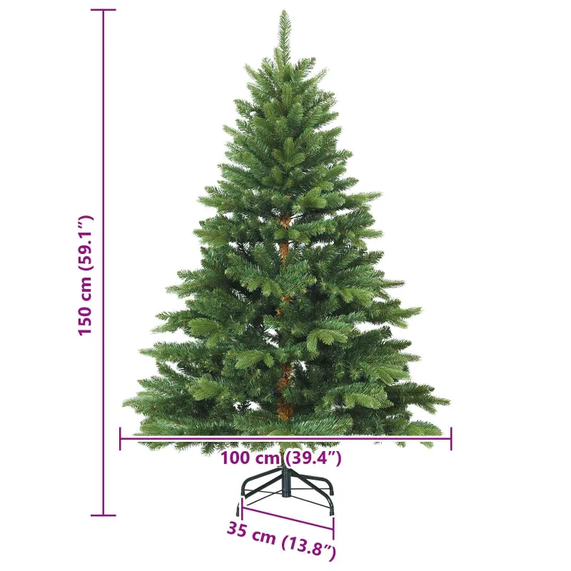 Dirbtinė Sulankstoma Kalėdų Eglutė s stovu Žalia 150 cm