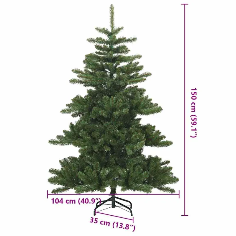 Dirbtinė Sulankstoma Kalėdų Eglutė Žalia 150 cm PVC, plienas