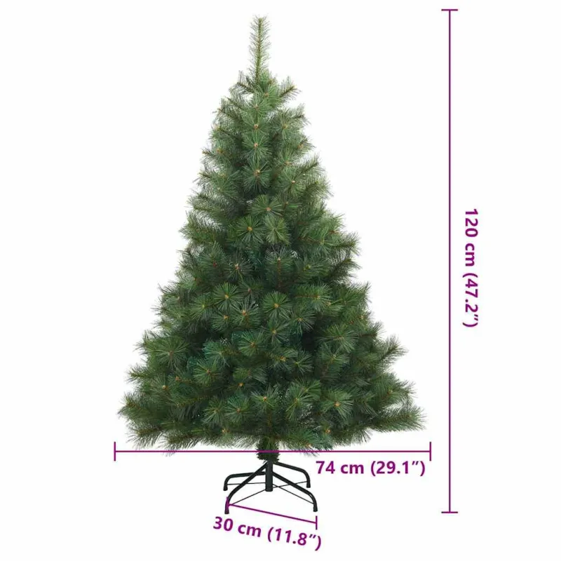 Dirbtinė Sulankstoma Kalėdų Eglutė Žalia 120 cm PVC, plienas