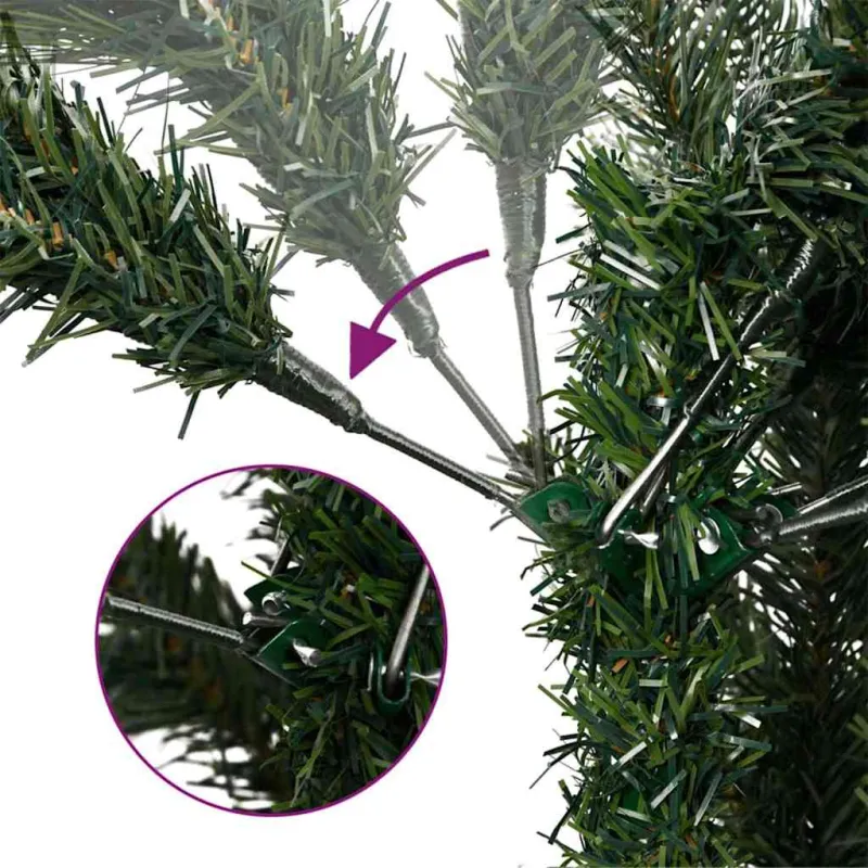 Dirbtinė Sulankstoma Kalėdų Eglutė Žalia 180 cm PVC, plienas