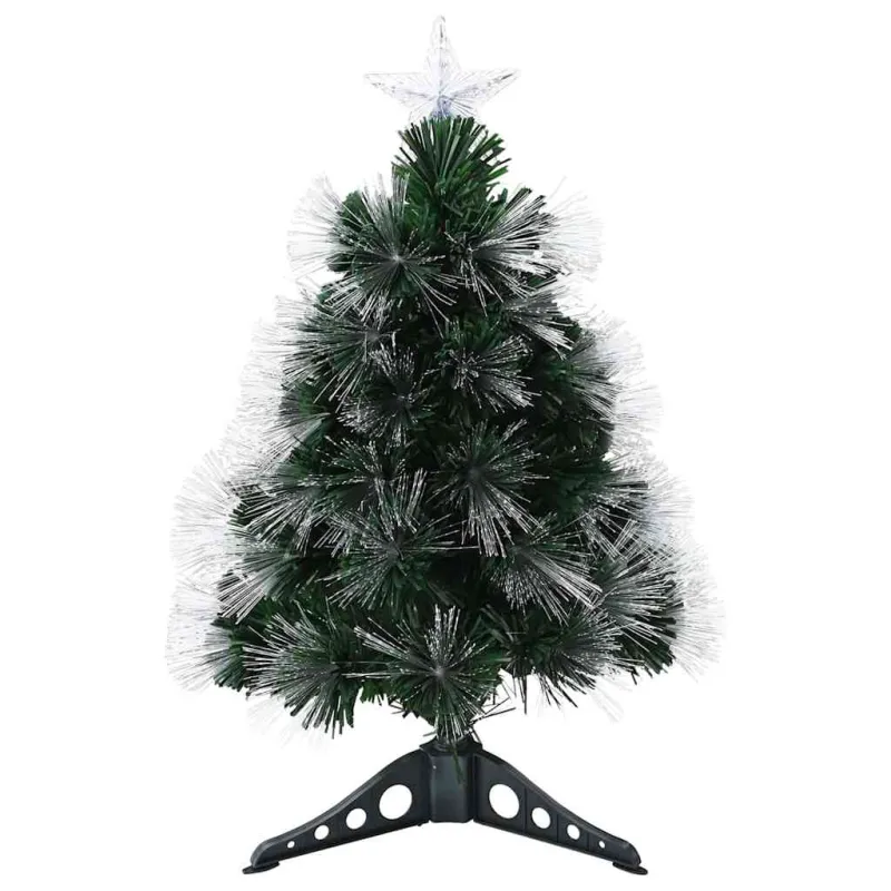 Dirbtinė Kalėdų eglutė su 50 LED s stovu Žalia 64 cm PVC