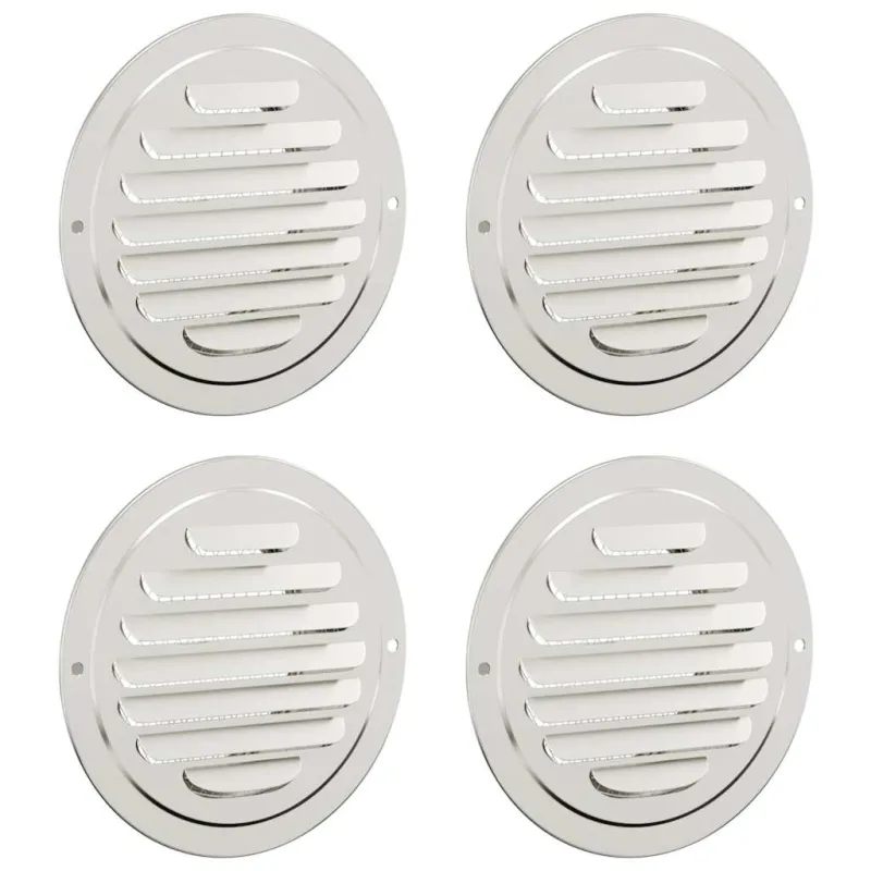 Oro ventiliacijos dangčiai 4 pcs Sidabro 100 mm