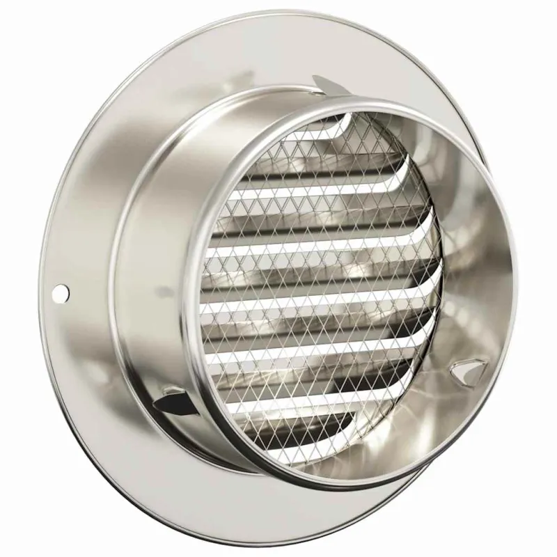 Oro ventiliacijos dangčiai 4 pcs Sidabro 100 mm