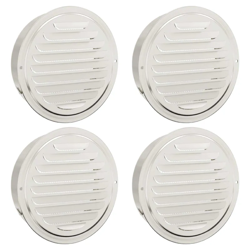 Oro ventiliacijos dangčiai 4 pcs Sidabro 150 mm