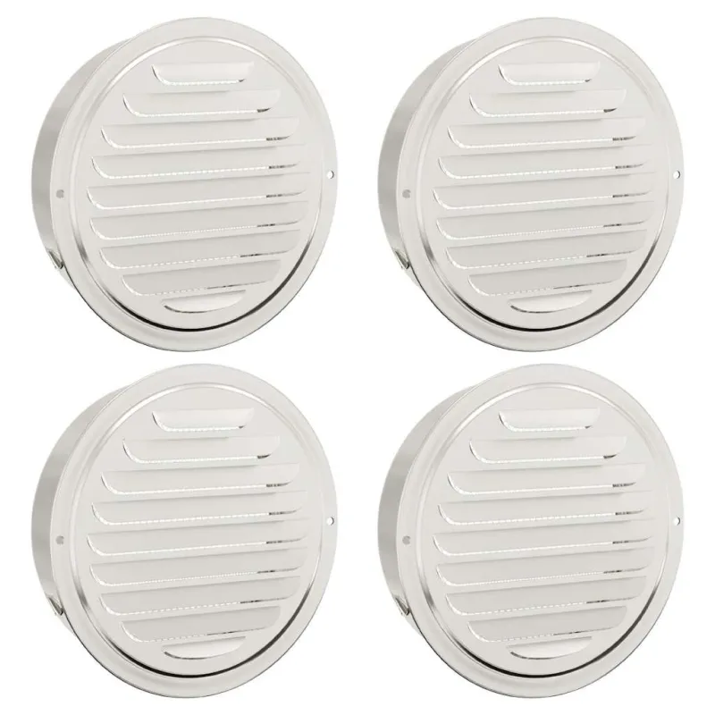 Oro ventiliacijos dangčiai 4 pcs Sidabro 200 mm