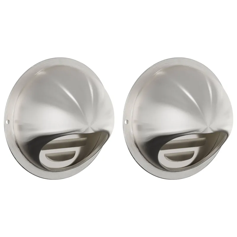 Oro ventiliacijos dangčiai 2 pcs Sidabro 80 mm