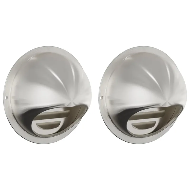 Oro ventiliacijos dangčiai 2 pcs Sidabro 100 mm