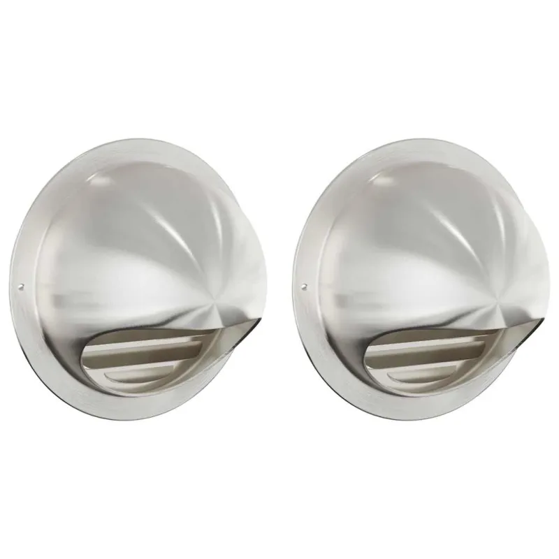 Oro ventiliacijos dangčiai 2 pcs Sidabro 150 mm