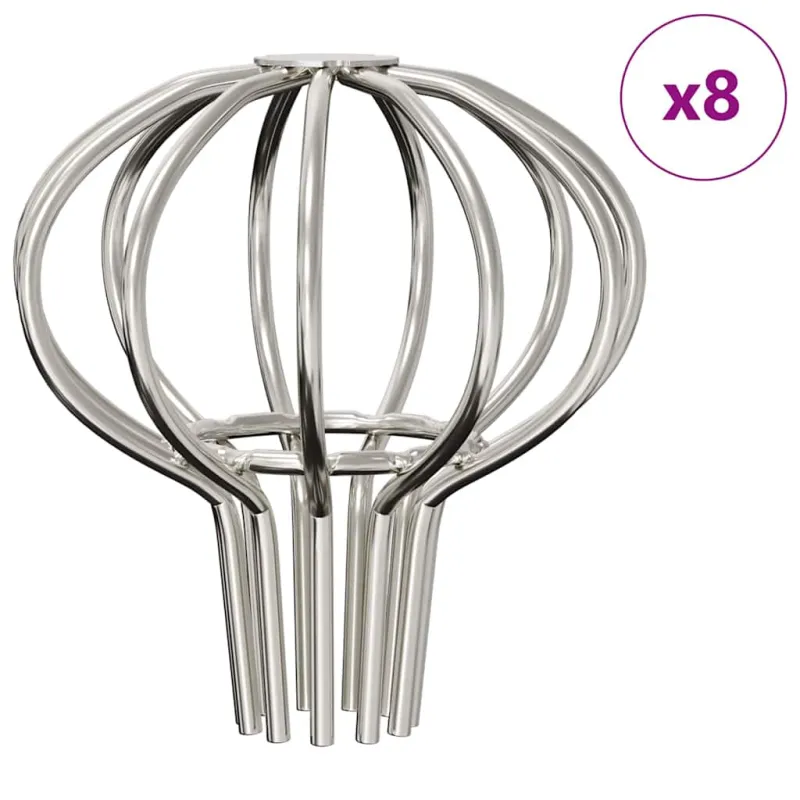 Latako lapo apsauga 8 pcs Sidabro 50 mm Nerūdijantis Plienas