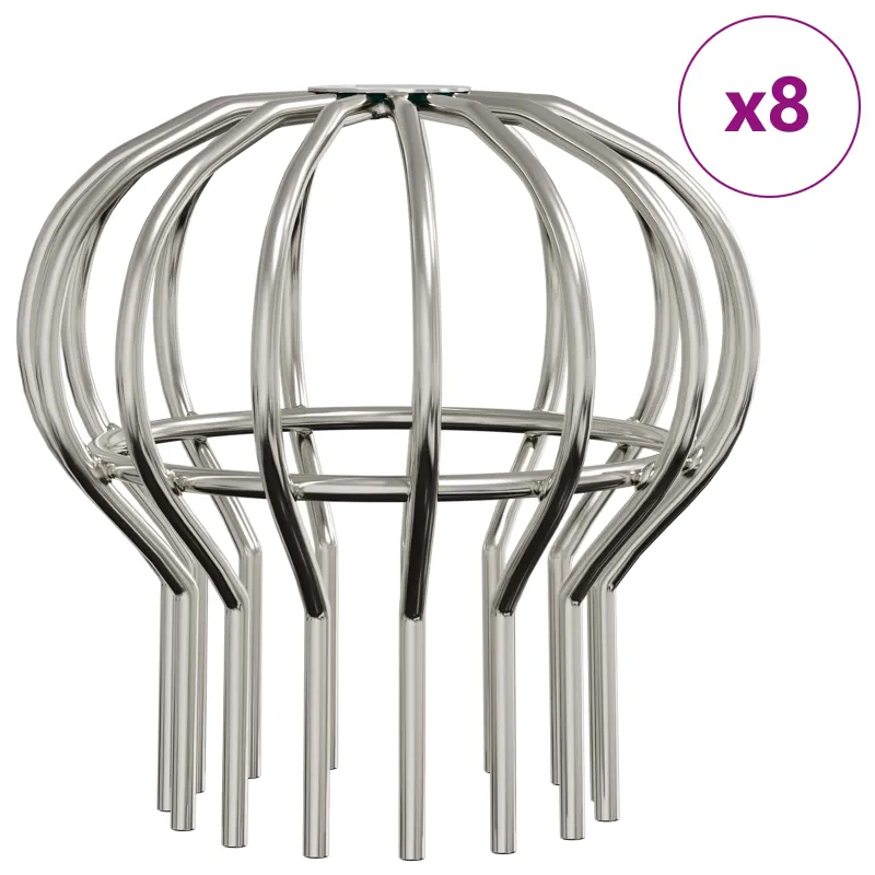 Latako lapo apsauga 8 pcs Sidabro 110 mm Nerūdijantis Plienas