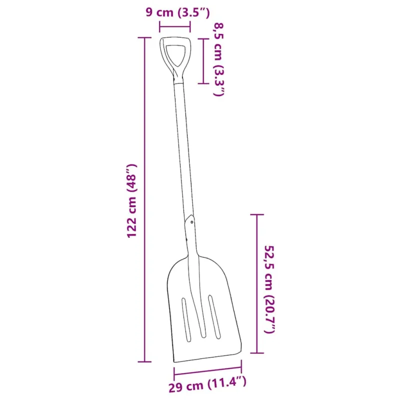 Spade Sidabro 29 x 122 cm Aliuminis
