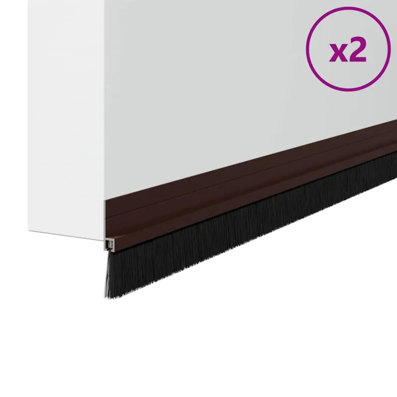 Savarankiškai klijuojami durų šepetėlių sandarikliai 2 pcs Ruda