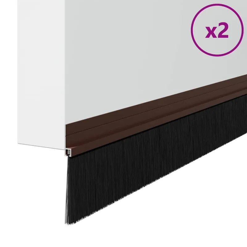 Savarankiškai klijuojami durų šepetėlių sandarikliai 2 pcs Ruda