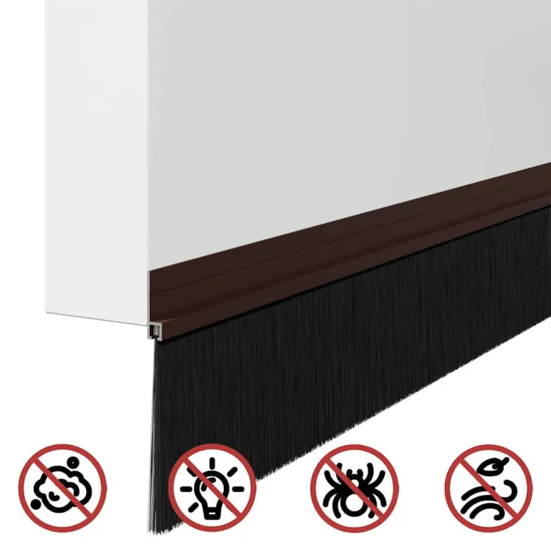Savarankiškai klijuojami durų šepetėlių sandarikliai 2 pcs Ruda
