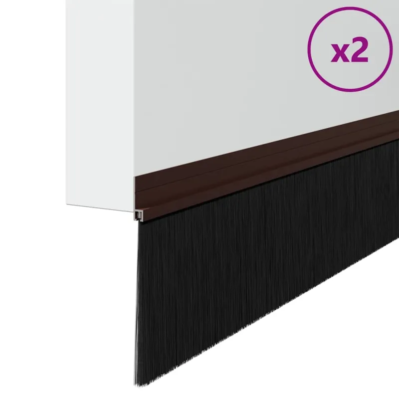 Savarankiškai klijuojami durų šepetėlių sandarikliai 2 pcs Ruda