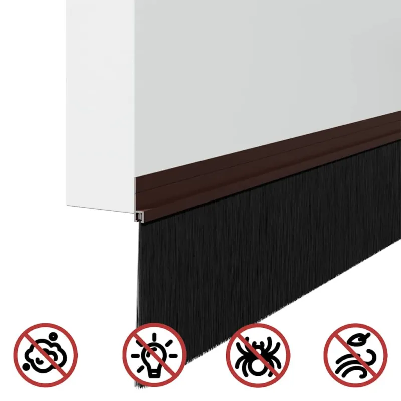 Savarankiškai klijuojami durų šepetėlių sandarikliai 2 pcs Ruda