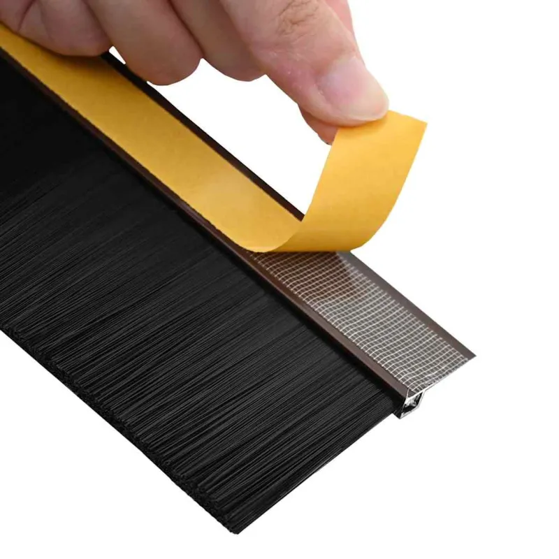 Savarankiškai klijuojami durų šepetėlių sandarikliai 6 pcs Ruda