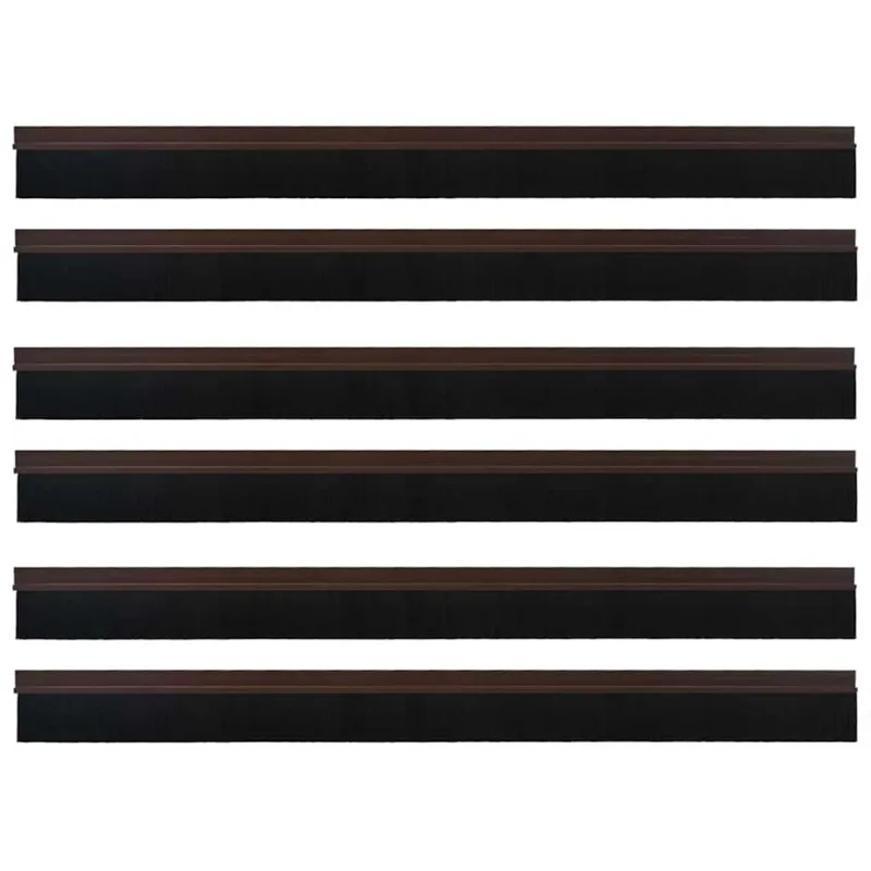 Savarankiškai klijuojami durų šepetėlių sandarikliai 6 pcs Ruda