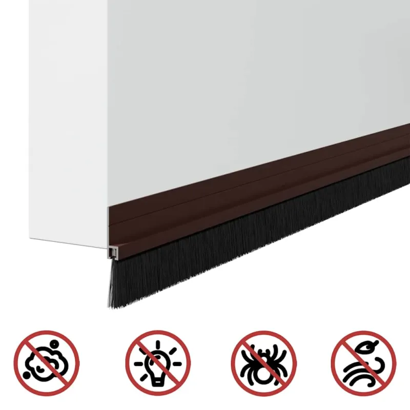 Savarankiškai klijuojami durų šepetėlių sandarikliai 6 pcs Ruda
