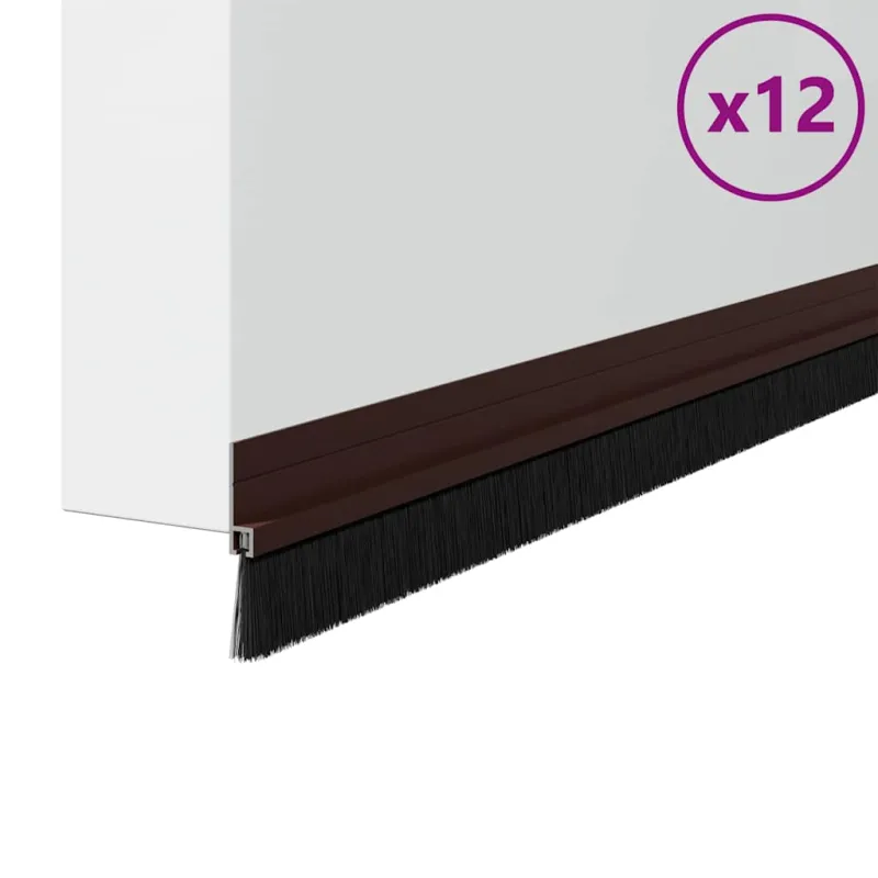 Savarankiškai klijuojami durų šepetėlių sandarikliai 12 pcs