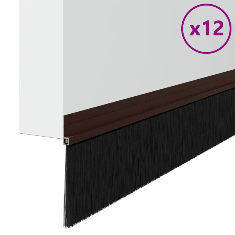 Savarankiškai klijuojami durų šepetėlių sandarikliai 12 pcs