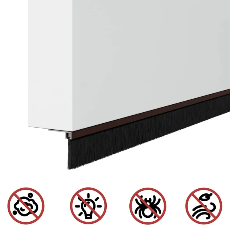 Savarankiškai klijuojami durų šepetėlių sandarikliai 2 pcs Ruda