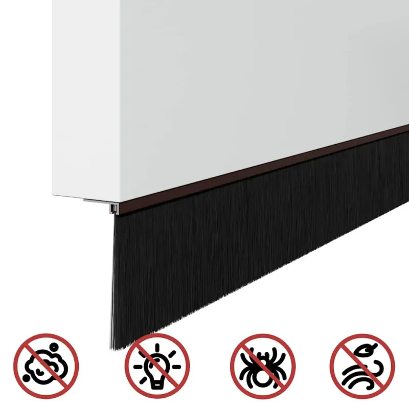 Savarankiškai klijuojami durų šepetėlių sandarikliai 2 pcs Ruda