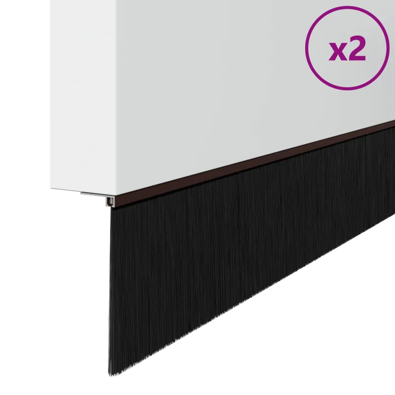 Savarankiškai klijuojami durų šepetėlių sandarikliai 2 pcs Ruda