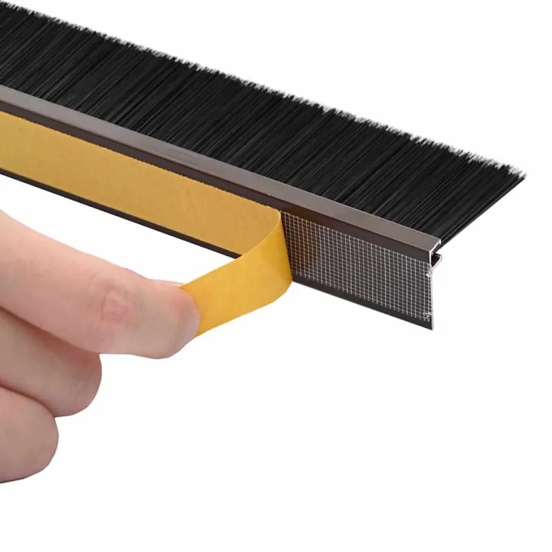 Savarankiškai klijuojami durų šepetėlių sandarikliai 6 pcs Ruda