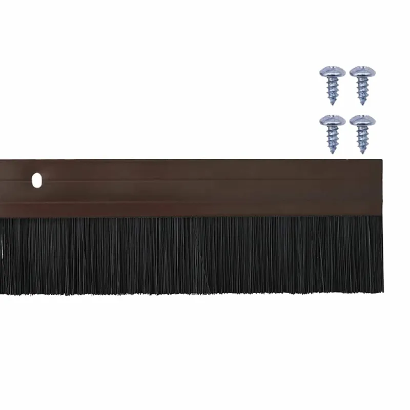 Sukabinamų durų šepetėlių sandarikliai 2 pcs Ruda 100 cm