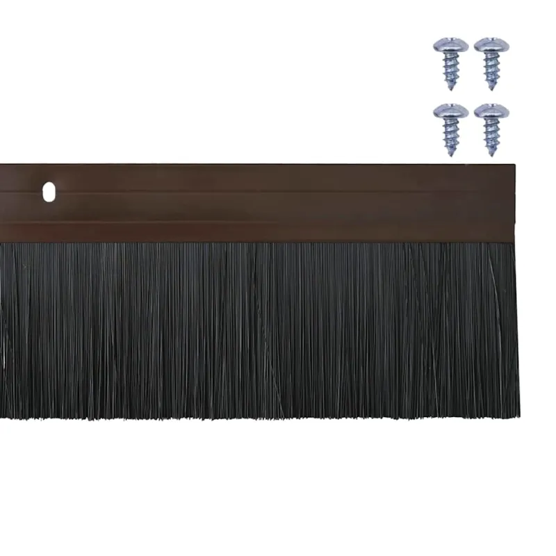 Sukabinamų durų šepetėlių sandarikliai 2 pcs Ruda 100 cm