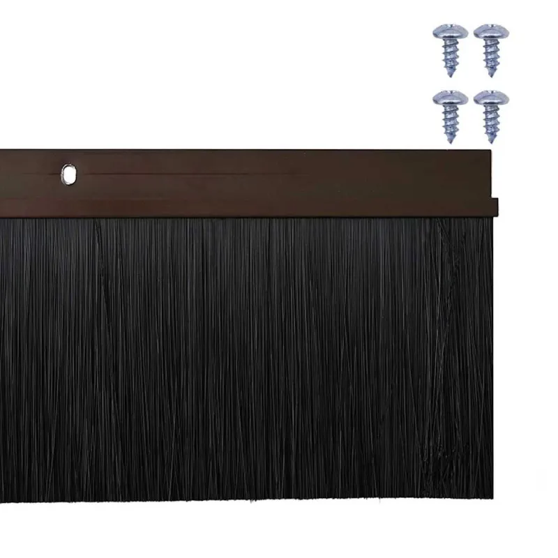 Sukabinamų durų šepetėlių sandarikliai 2 pcs Ruda 100 cm