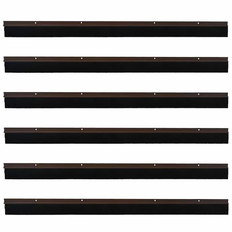 Sukabinamų durų šepetėlių sandarikliai 6 pcs Ruda 100 cm