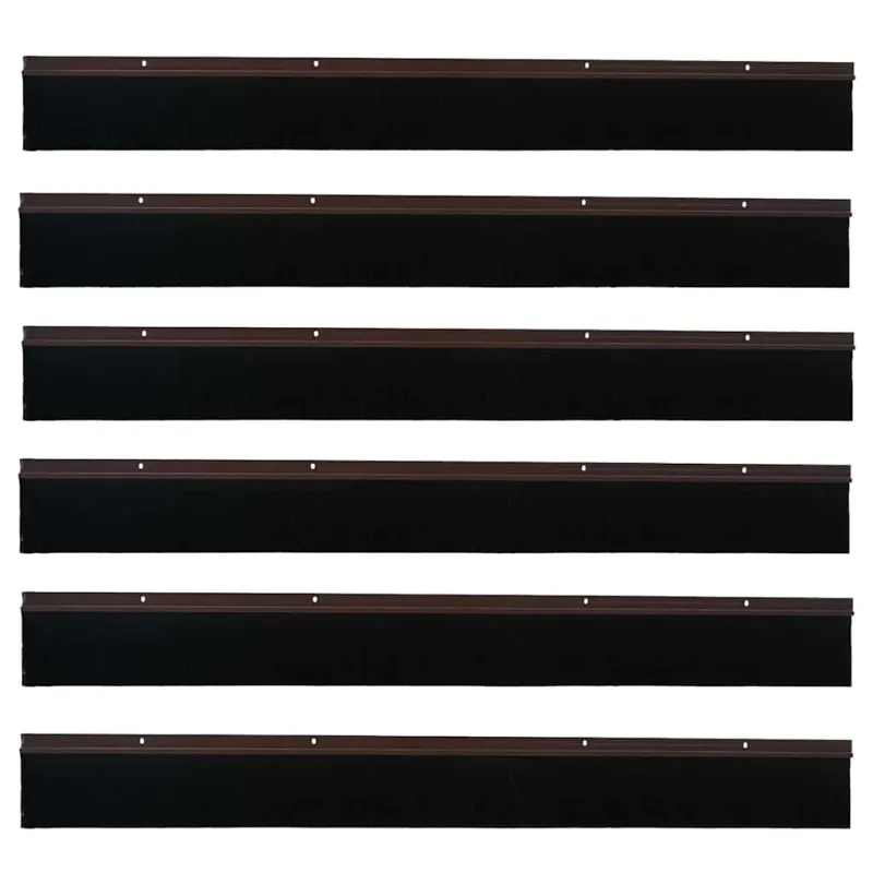 Sukabinamų durų šepetėlių sandarikliai 6 pcs Ruda 100 cm
