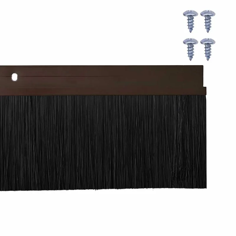 Sukabinamų durų šepetėlių sandarikliai 12 pcs Ruda 100 cm