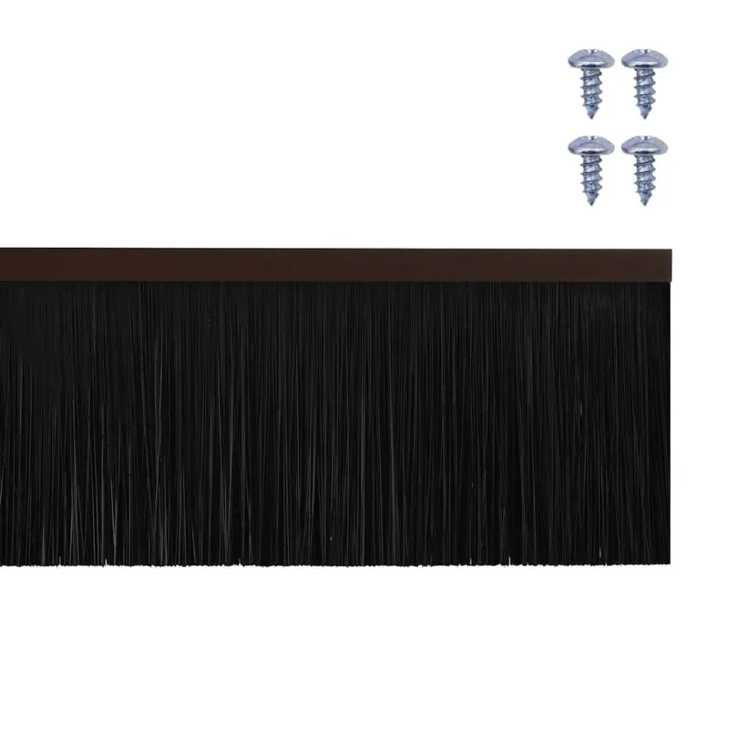 Sukabinamų durų šepetėlių sandarikliai 2 pcs Ruda 100 cm