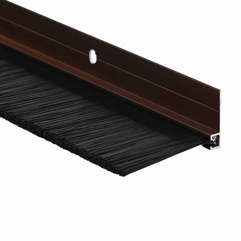 Sukabinamų durų šepetėlių sandarikliai 2 pcs Ruda 100 cm