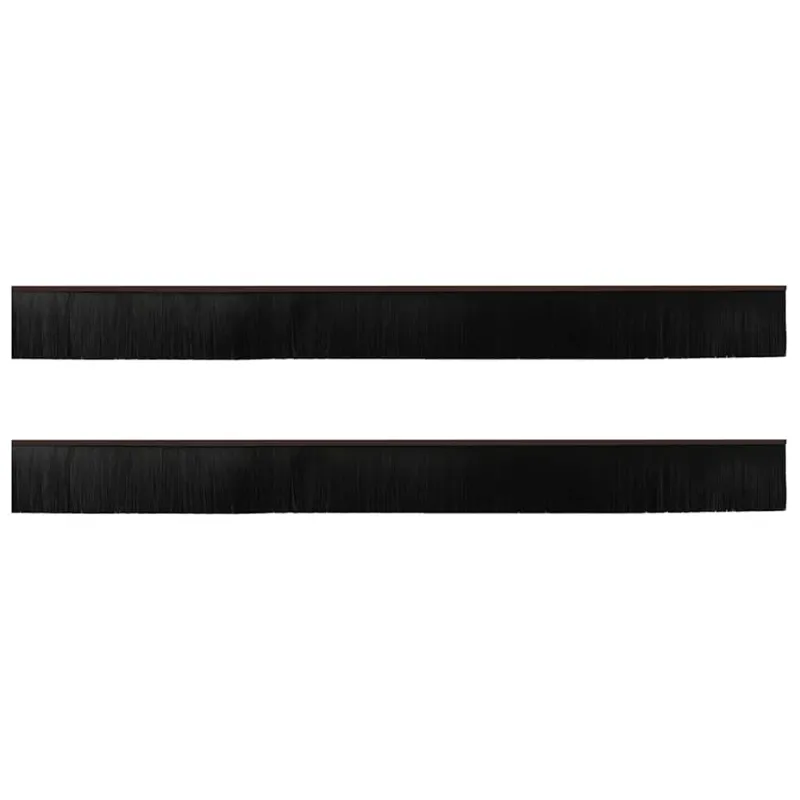 Sukabinamų durų šepetėlių sandarikliai 2 pcs Ruda 100 cm