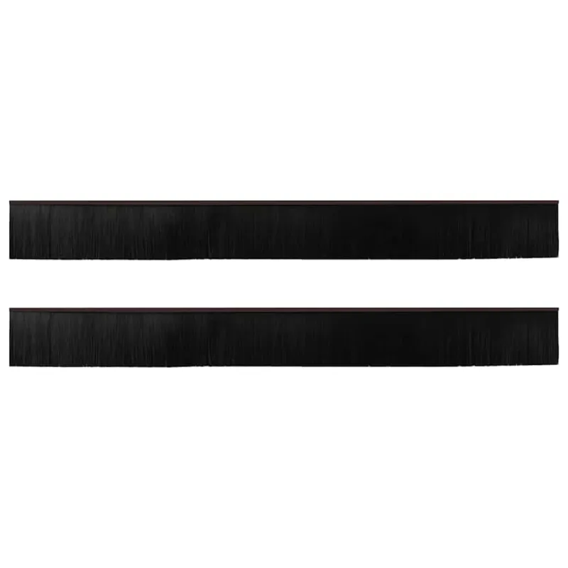 Sukabinamų durų šepetėlių sandarikliai 2 pcs Ruda 100 cm